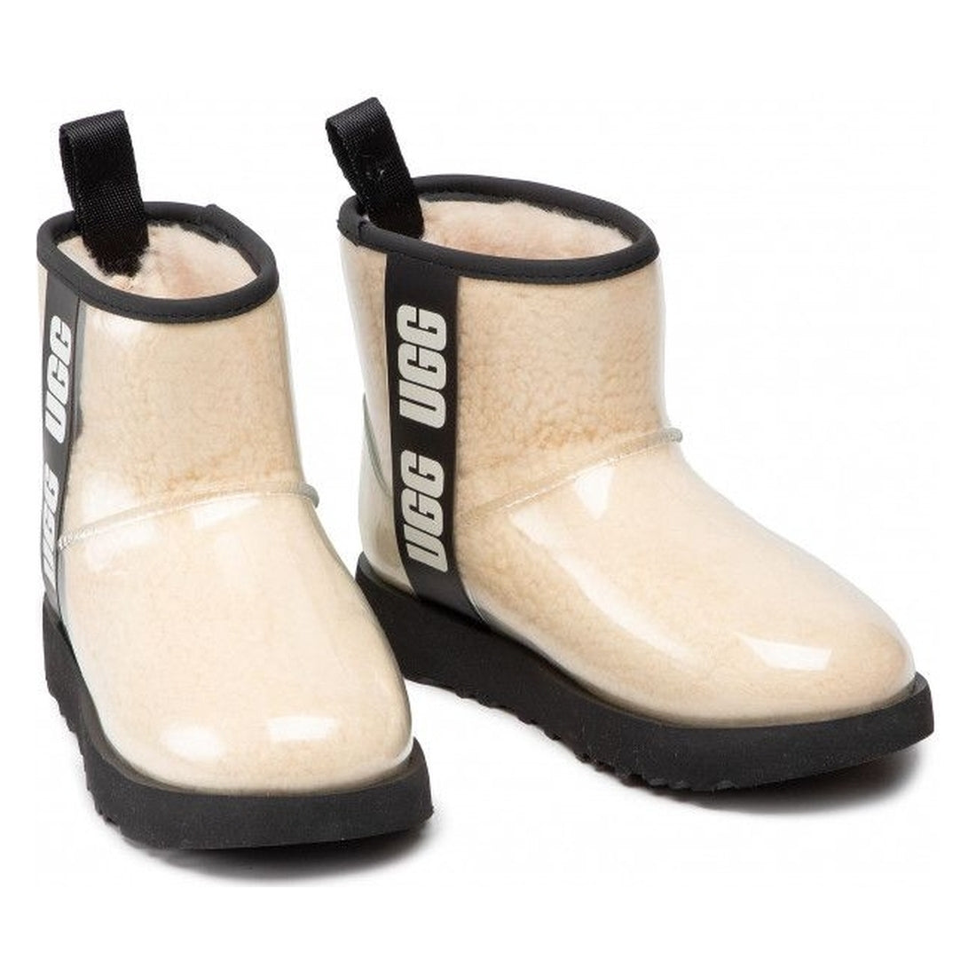 UGG womens Natural Black classic clear mini booties | Vilbury London