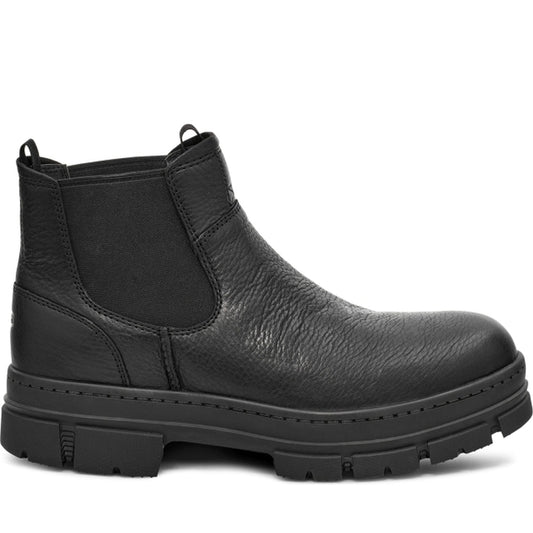 UGG mens Black Leather skyview chelsea booties | Vilbury London