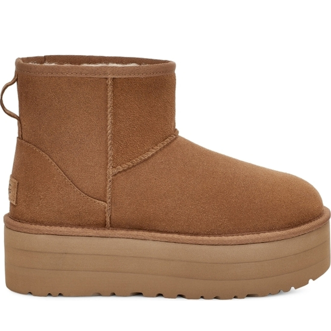 UGG womens Chestnut classic mini platform booties | Vilbury London