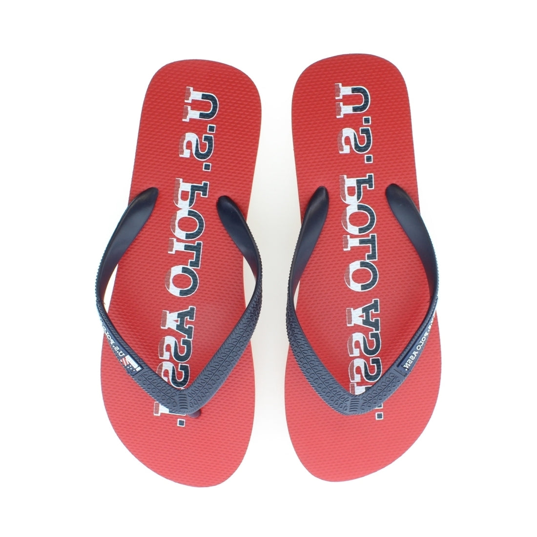 U.S. Polo Assn. Mens Red vaian flip flops | Vilbury London