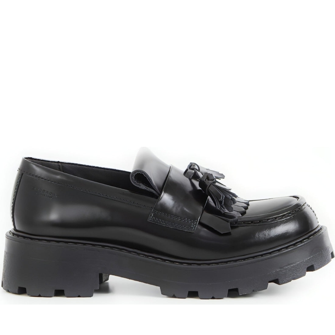 Vagabond womens black cosmo 2.0 loafers | Vilbury London