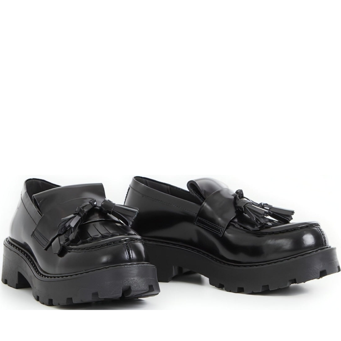 Vagabond womens black cosmo 2.0 loafers | Vilbury London