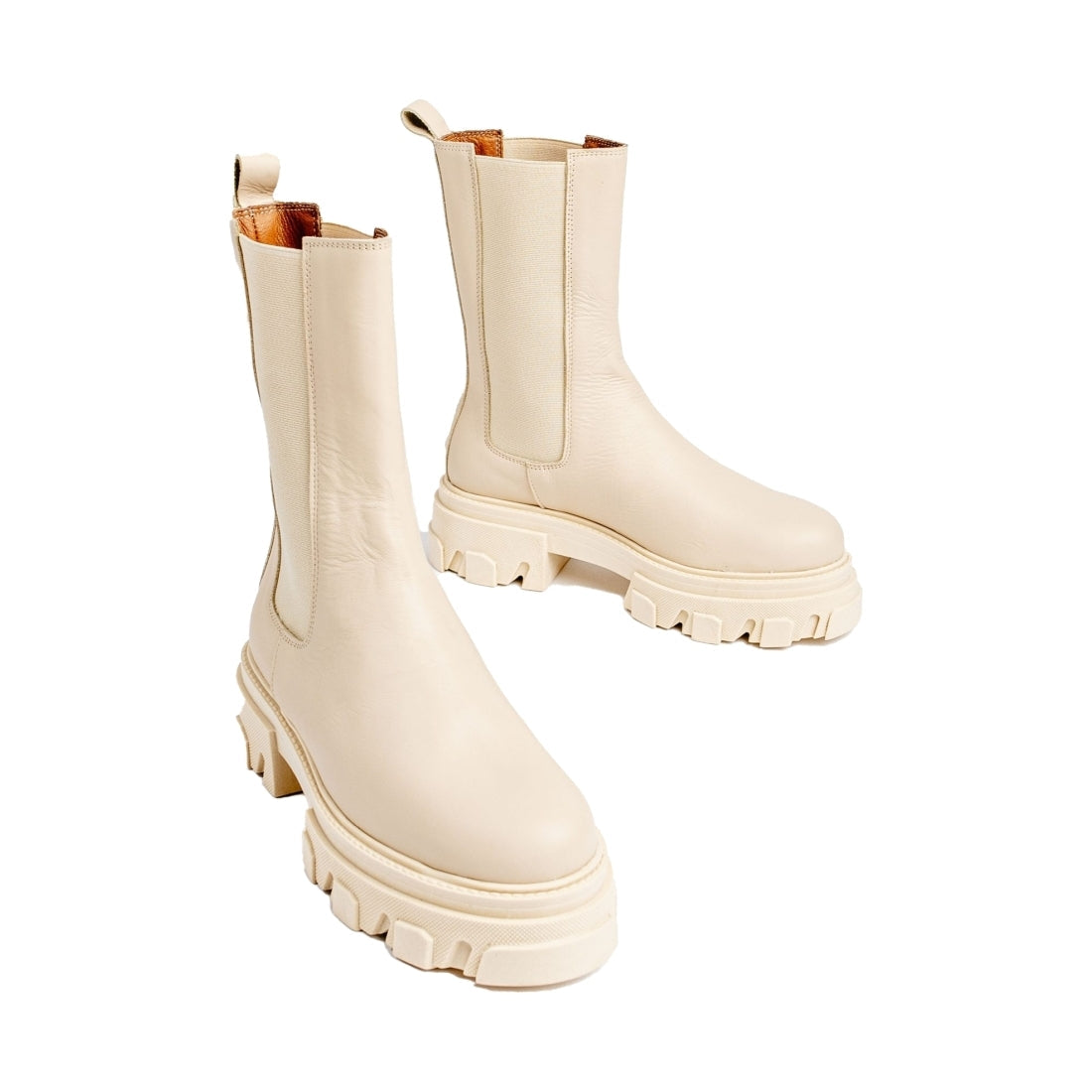 VAMSKO womens Latte La molly high booties | Vilbury London