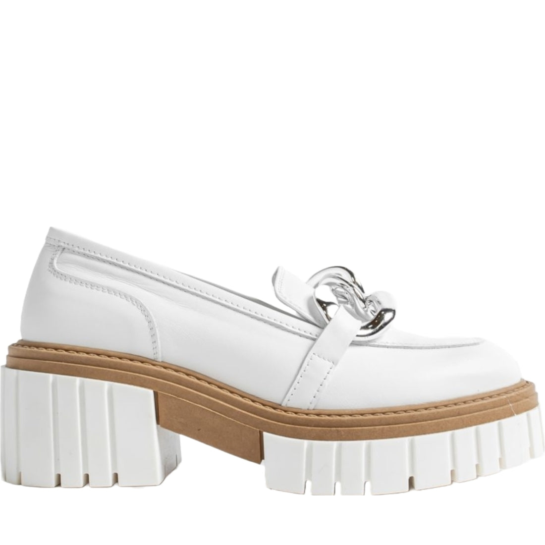 VAMSKO womens White iris loafers | Vilbury London