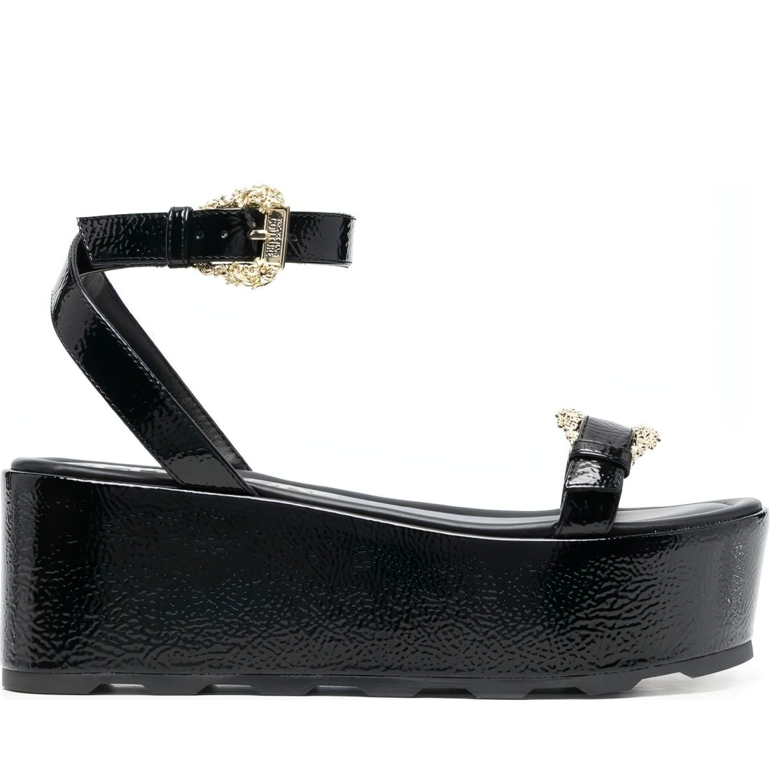 Versace Jeans Couture womens black fondo mallory sandals | Vilbury London