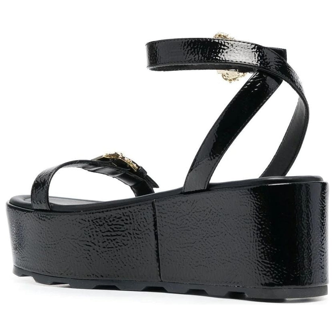 Versace Jeans Couture womens black fondo mallory sandals | Vilbury London