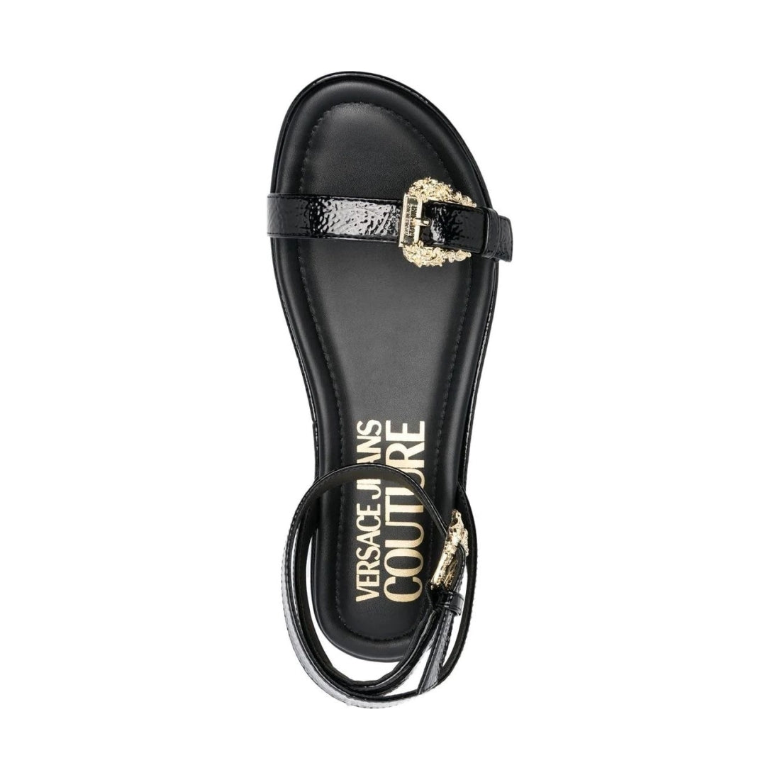 Versace Jeans Couture womens black fondo mallory sandals | Vilbury London