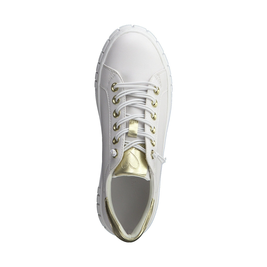 Marco Tozzi womens white leisure closed sport shoe | Vilbury London