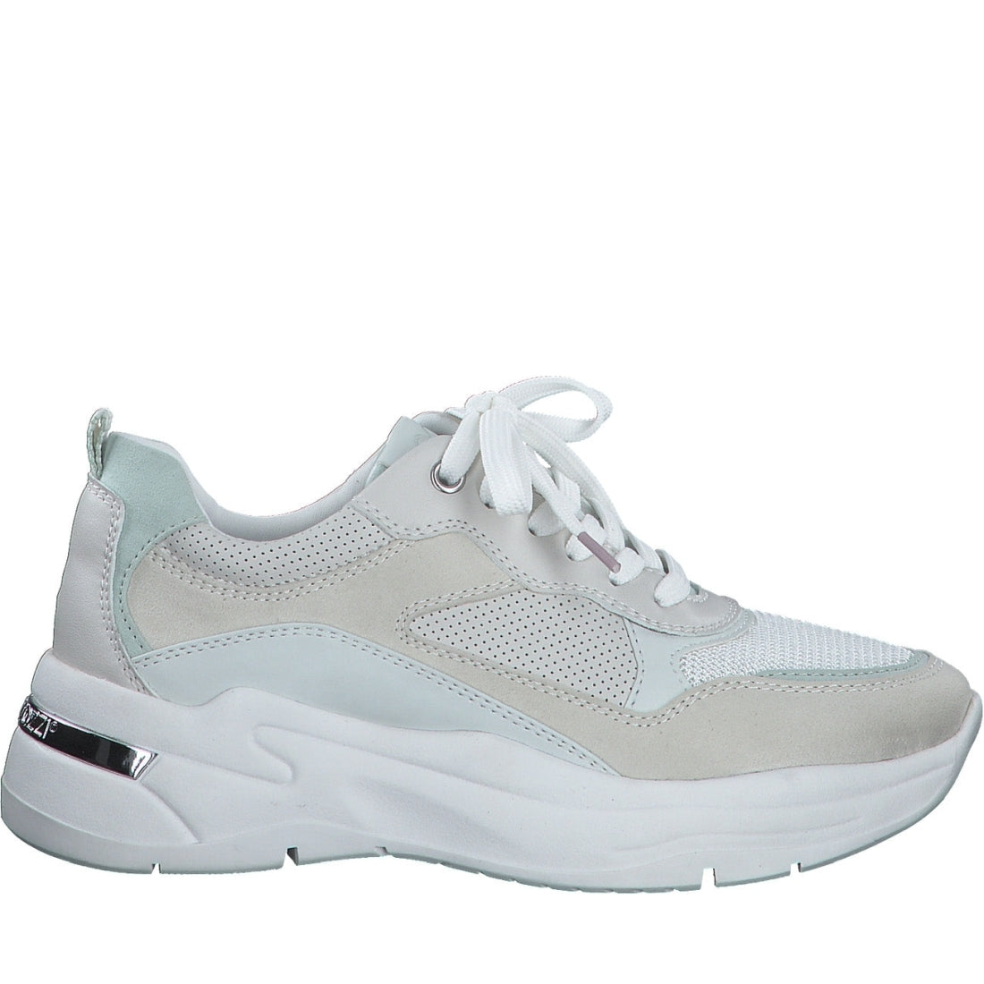 Marco Tozzi womens white leisure closed sport shoe | Vilbury London