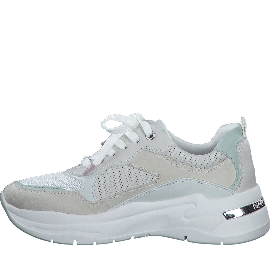 Marco Tozzi womens white leisure closed sport shoe | Vilbury London