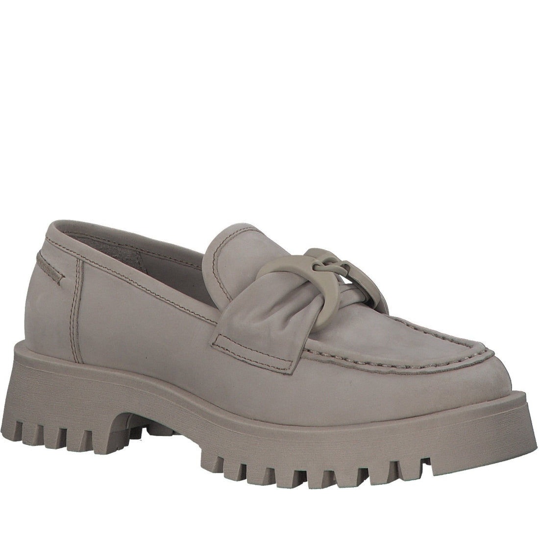 Marco Tozzi womens beige casual closed loafers | Vilbury London