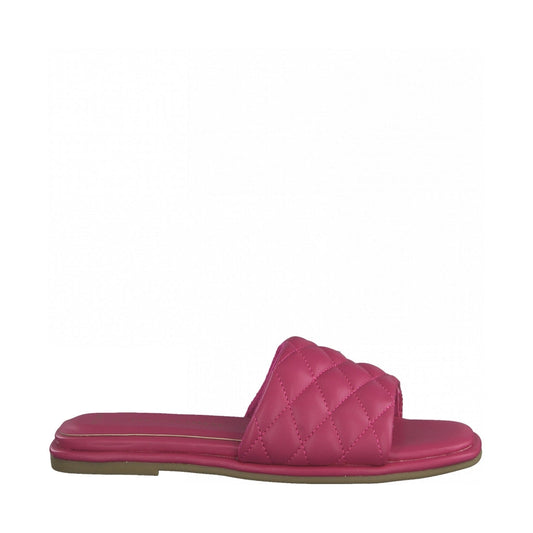 Marco Tozzi Womens pink casual open slippers | Vilbury London