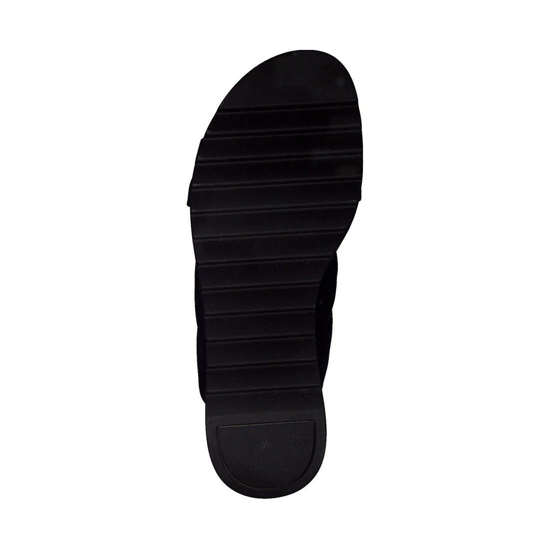 Marco Tozzi womens black leisure open slippers | Vilbury London