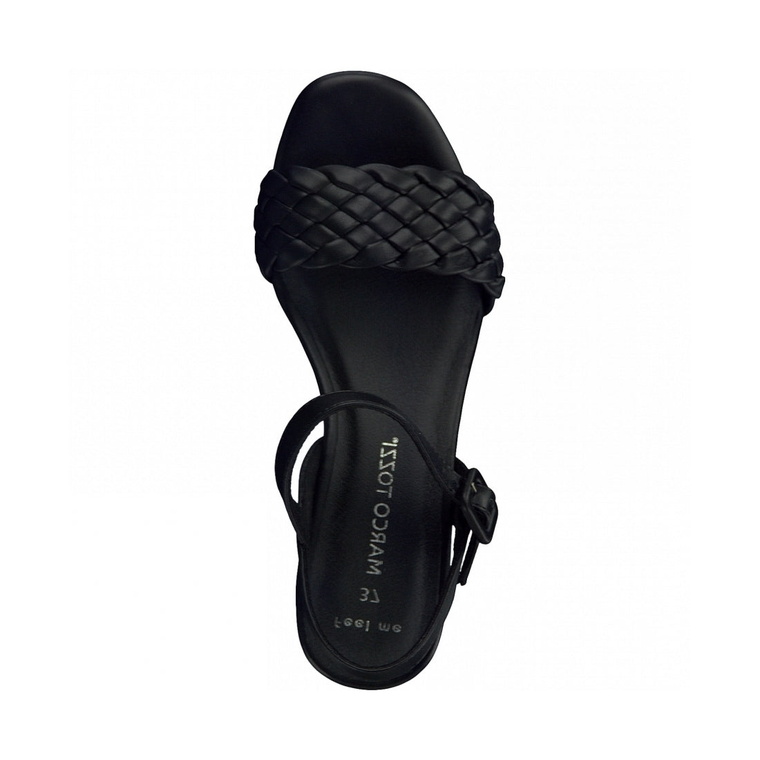 Marco Tozzi Womens black casual open sandals | Vilbury London