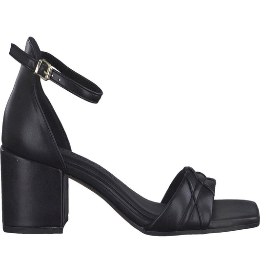 Marco Tozzi womens black elegant part-open sandals | Vilbury London