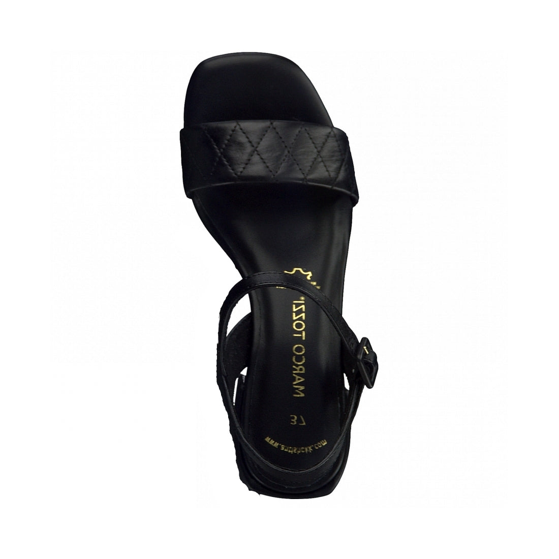 Marco Tozzi Womens black elegant open sandals | Vilbury London