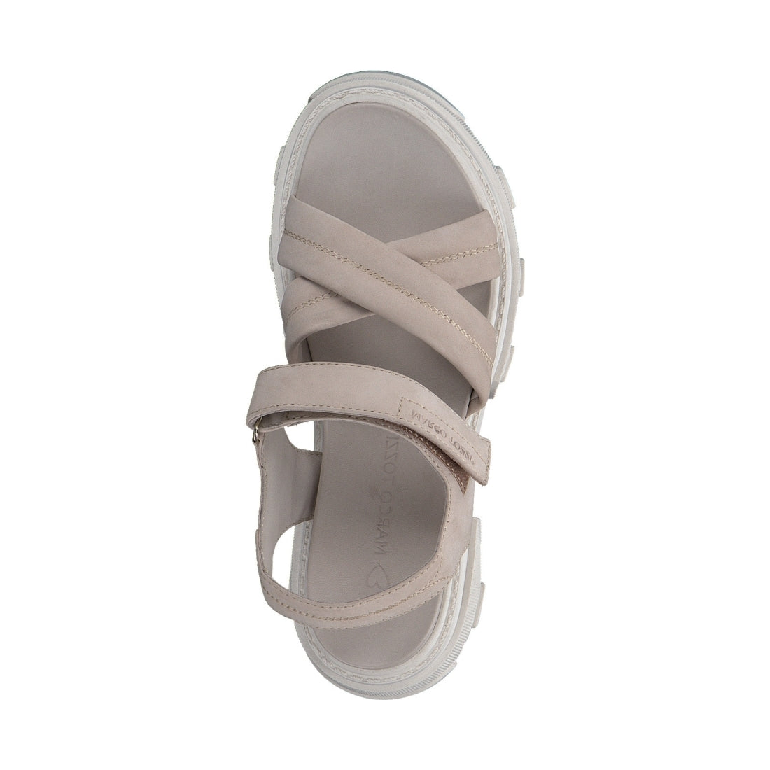 Marco Tozzi womens beige casual open sandals | Vilbury London