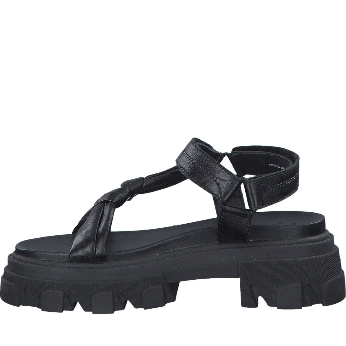 Marco Tozzi womens black casual open sandals | Vilbury London