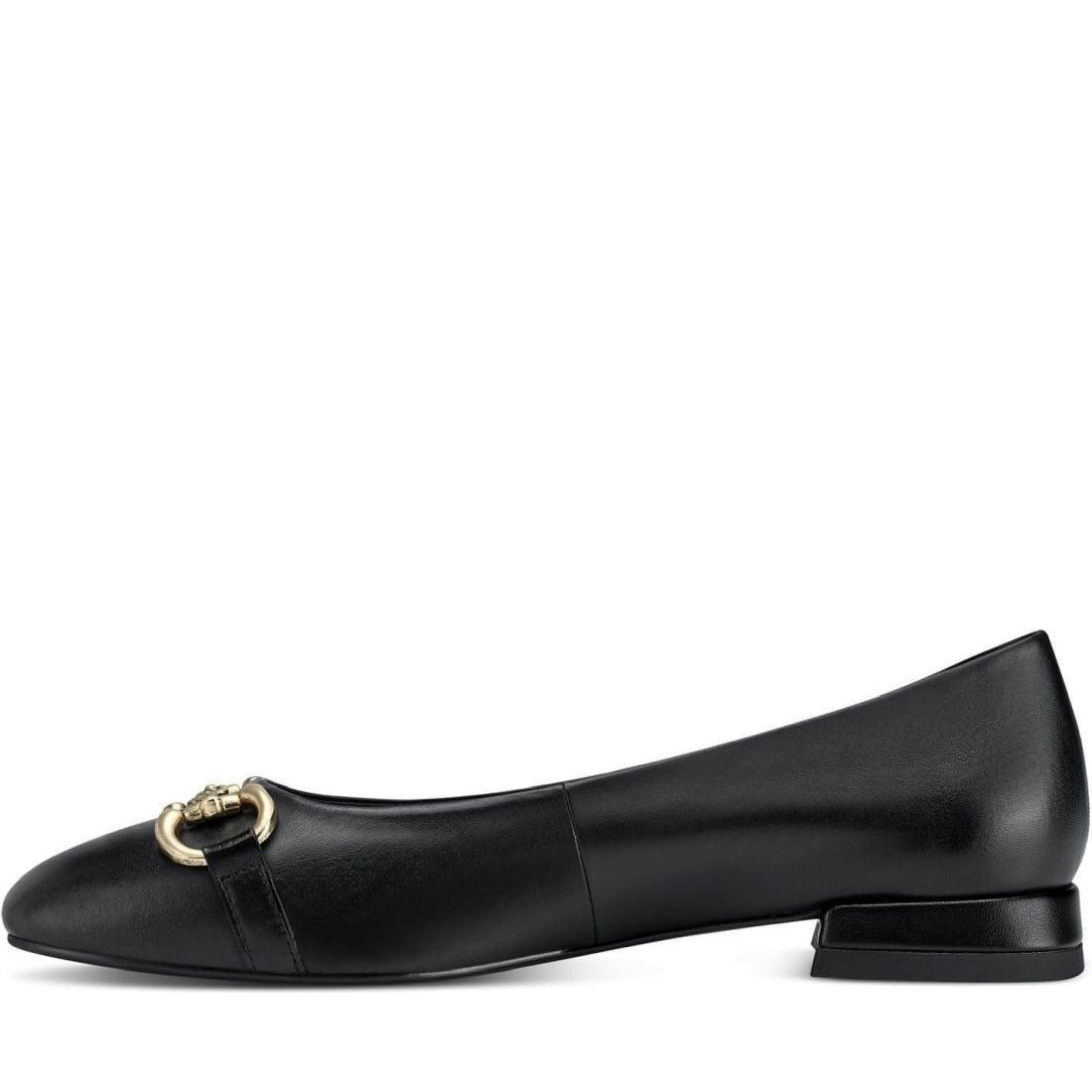 Tamaris womens black elegant closed ballerinas | Vilbury London