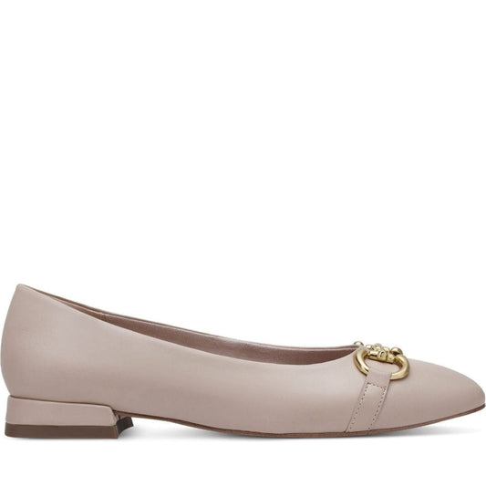 Tamaris womens powder elegant closed ballerinas | Vilbury London