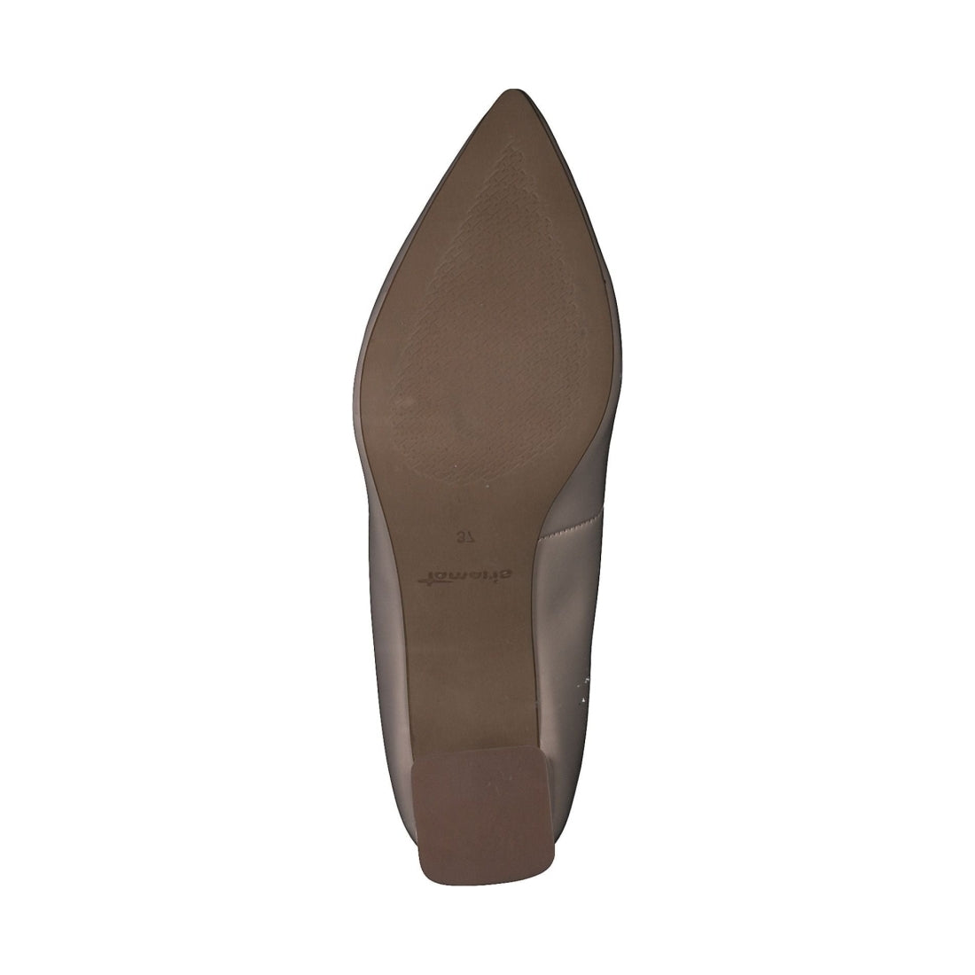 Tamaris womens nude patent elegant closed formal | Vilbury London