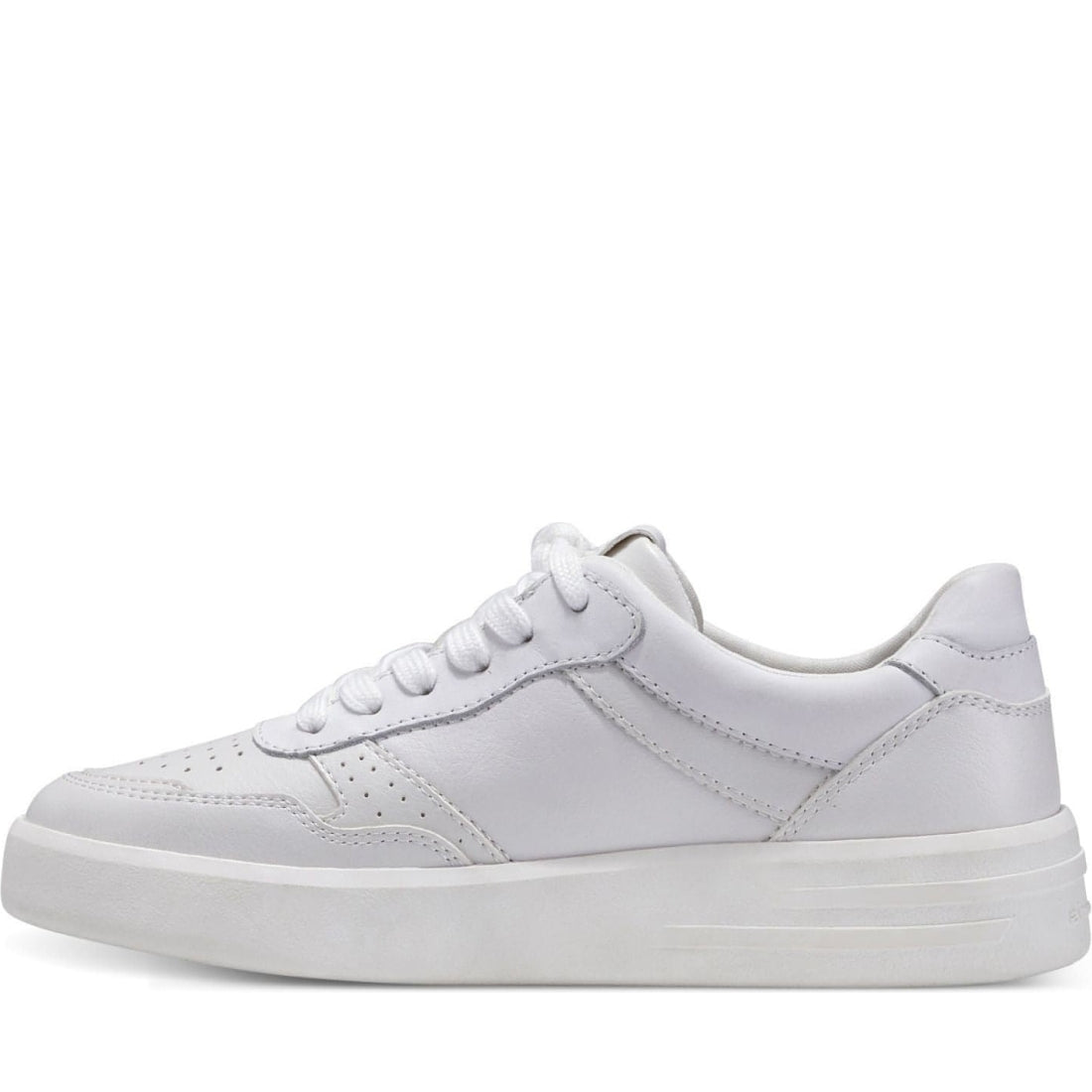 Tamaris womens white uni casual closed sport shoe | Vilbury London