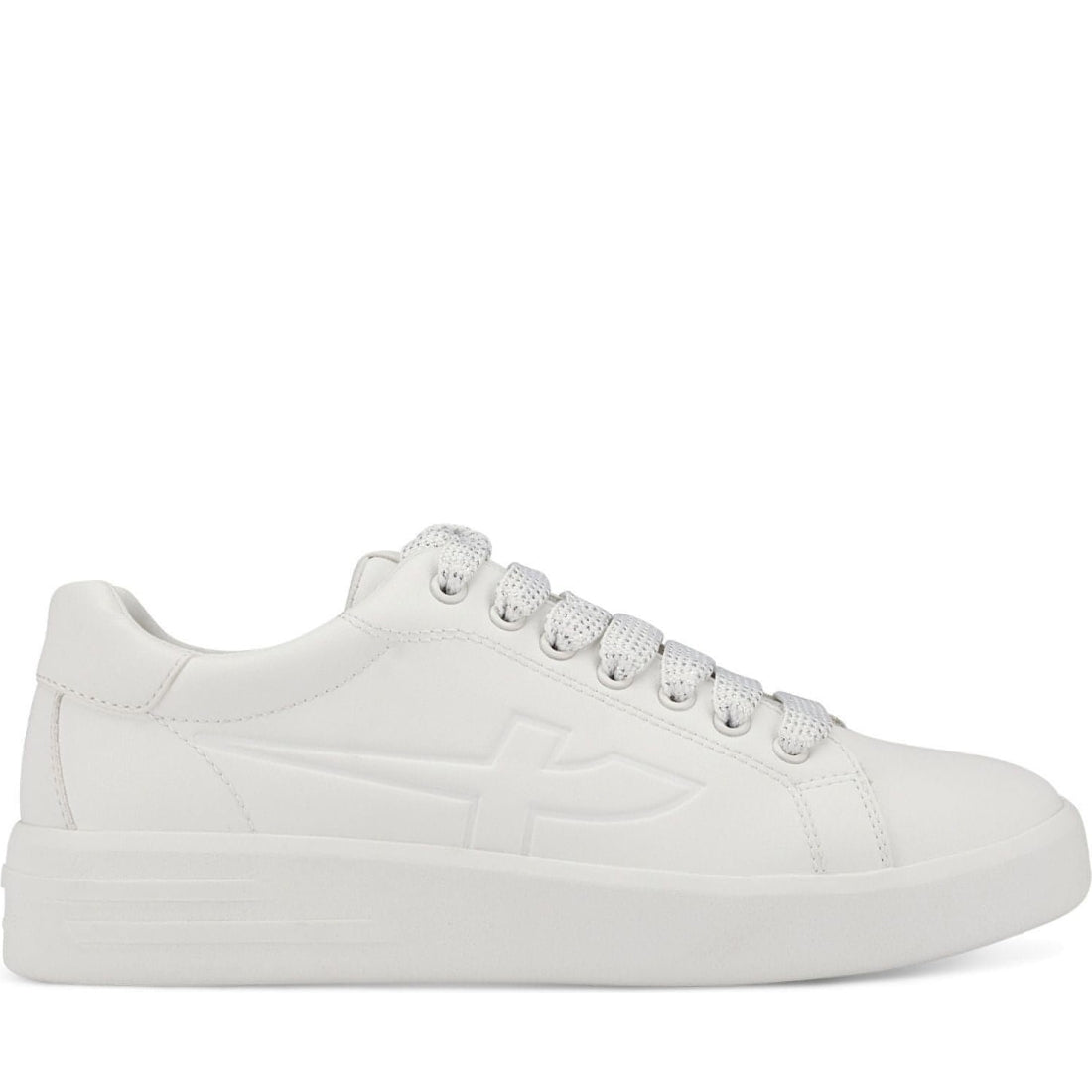 Tamaris womens white uni casual closed sport shoe | Vilbury London