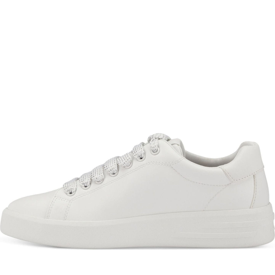 Tamaris womens white uni casual closed sport shoe | Vilbury London