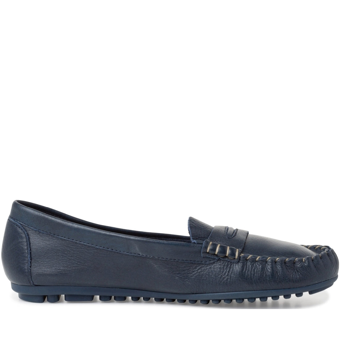 Tamaris Womens navy casual closed mocasins | Vilbury London