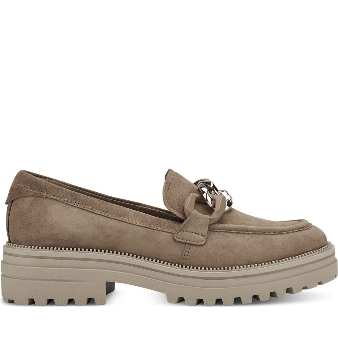 Tamaris womens camel casual closed loafers | Vilbury London