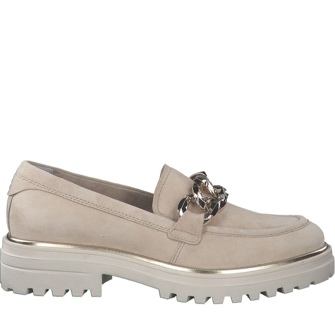 Tamaris womens ivory casual closed loafers | Vilbury London