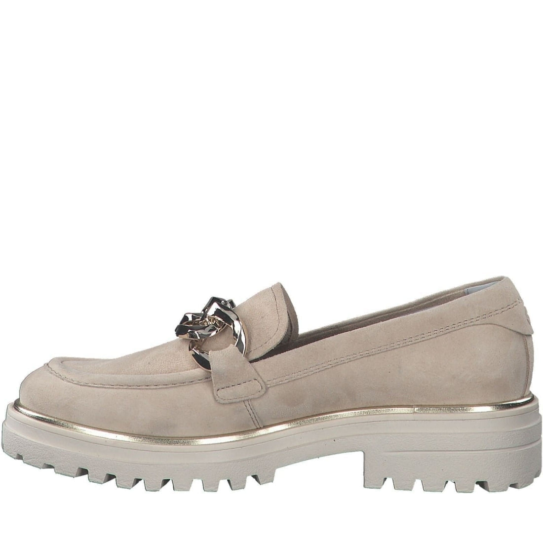 Tamaris womens ivory casual closed loafers | Vilbury London