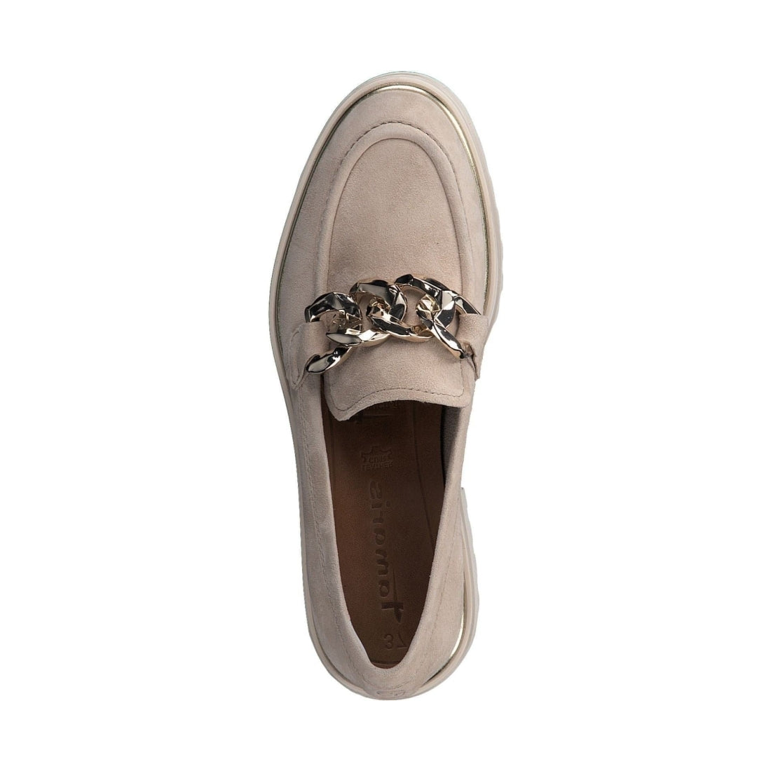 Tamaris womens ivory casual closed loafers | Vilbury London