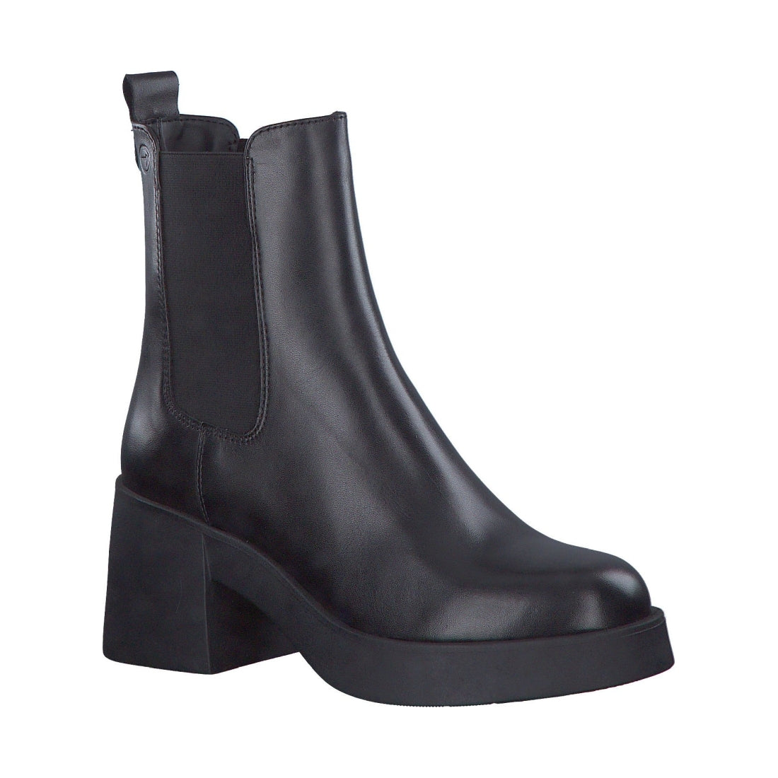 Tamaris womens black casual closed booties | Vilbury London