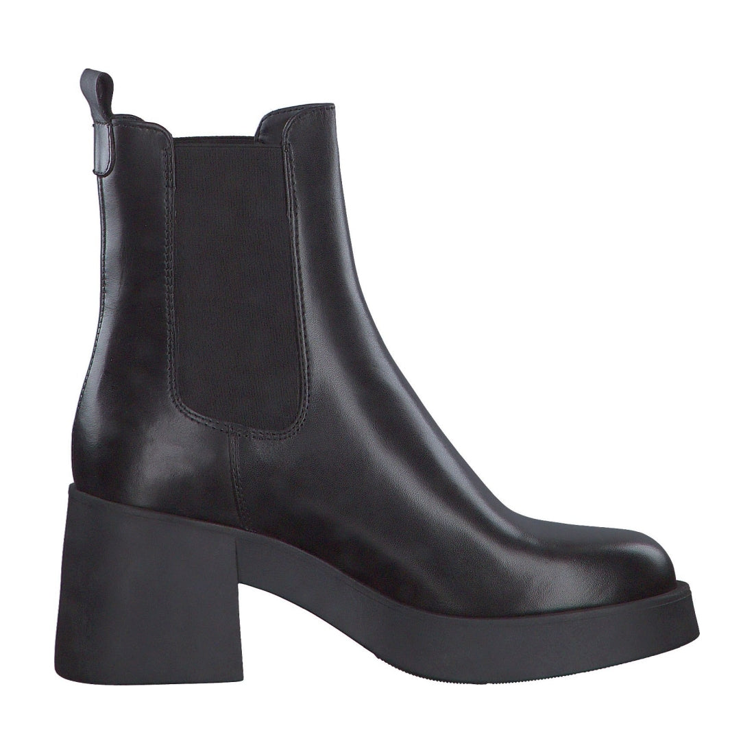 Tamaris womens black casual closed booties | Vilbury London