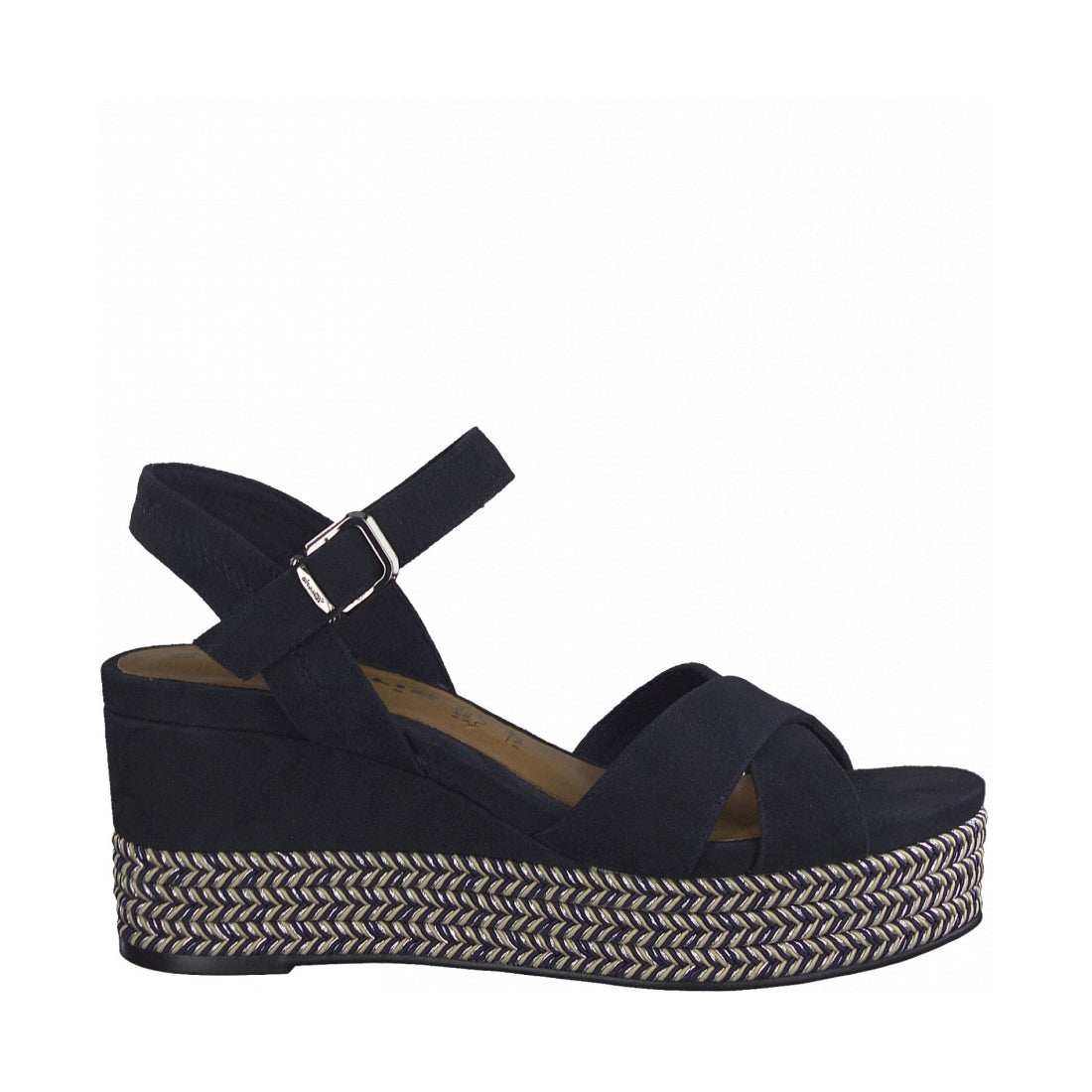 Tamaris Womens navy casual open sandals | Vilbury London