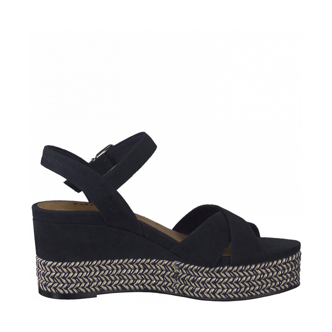 Tamaris Womens navy casual open sandals | Vilbury London