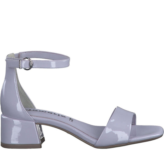 Tamaris womens lavender pat elegant open sandals | Vilbury London