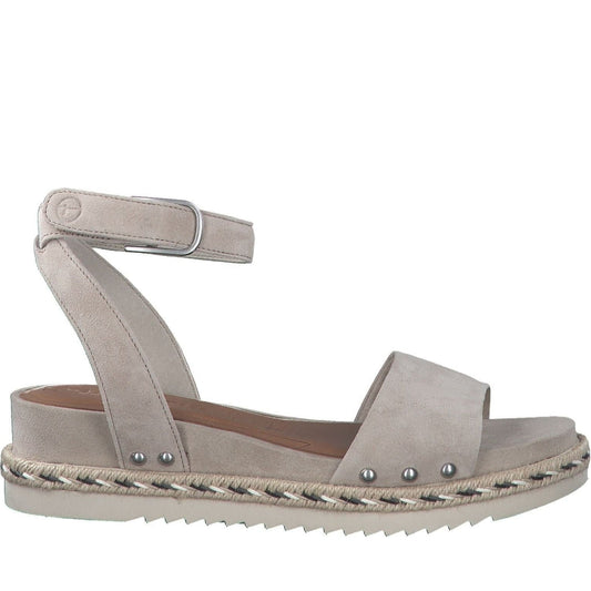 Tamaris womens taupe casual open sandals | Vilbury London