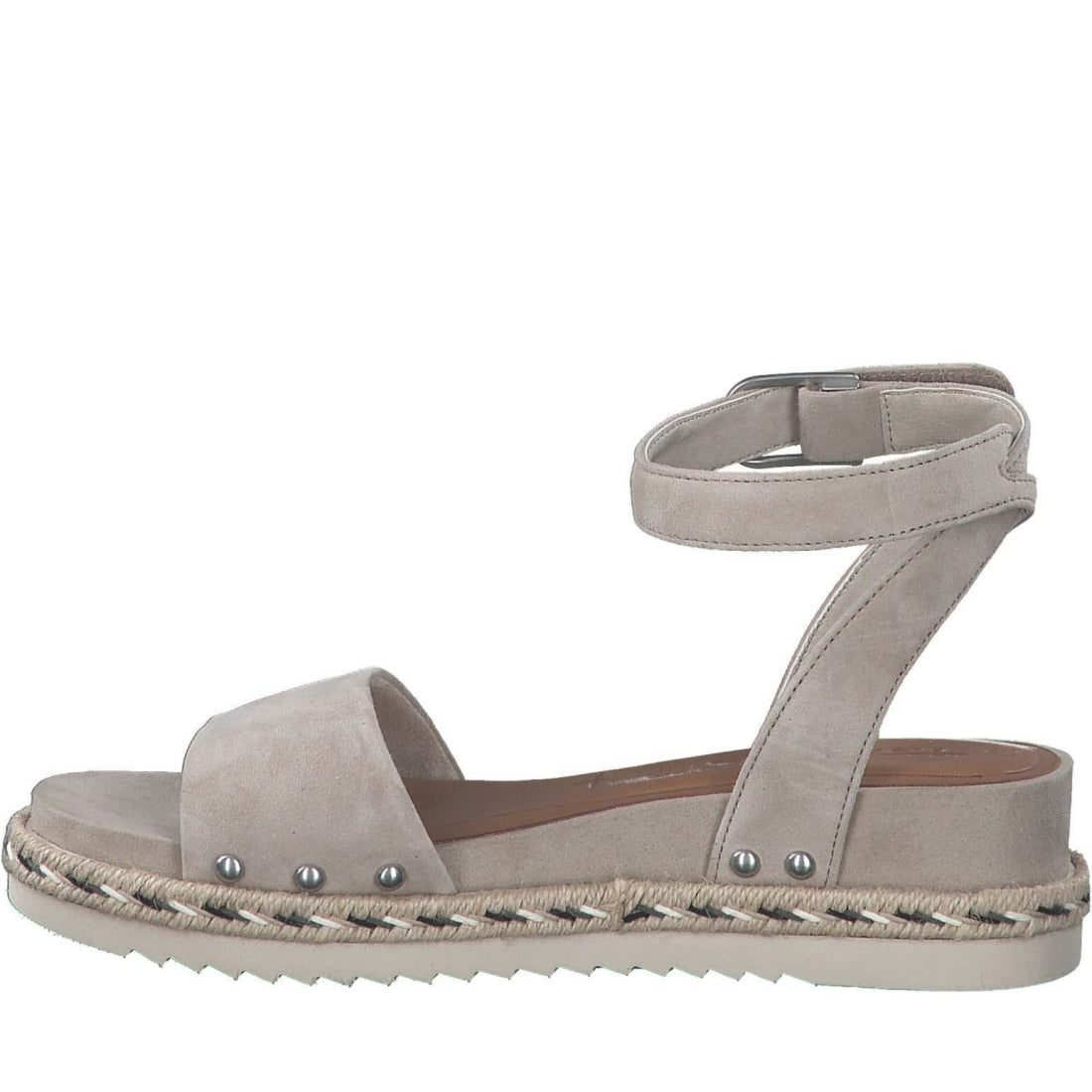 Tamaris womens taupe casual open sandals | Vilbury London