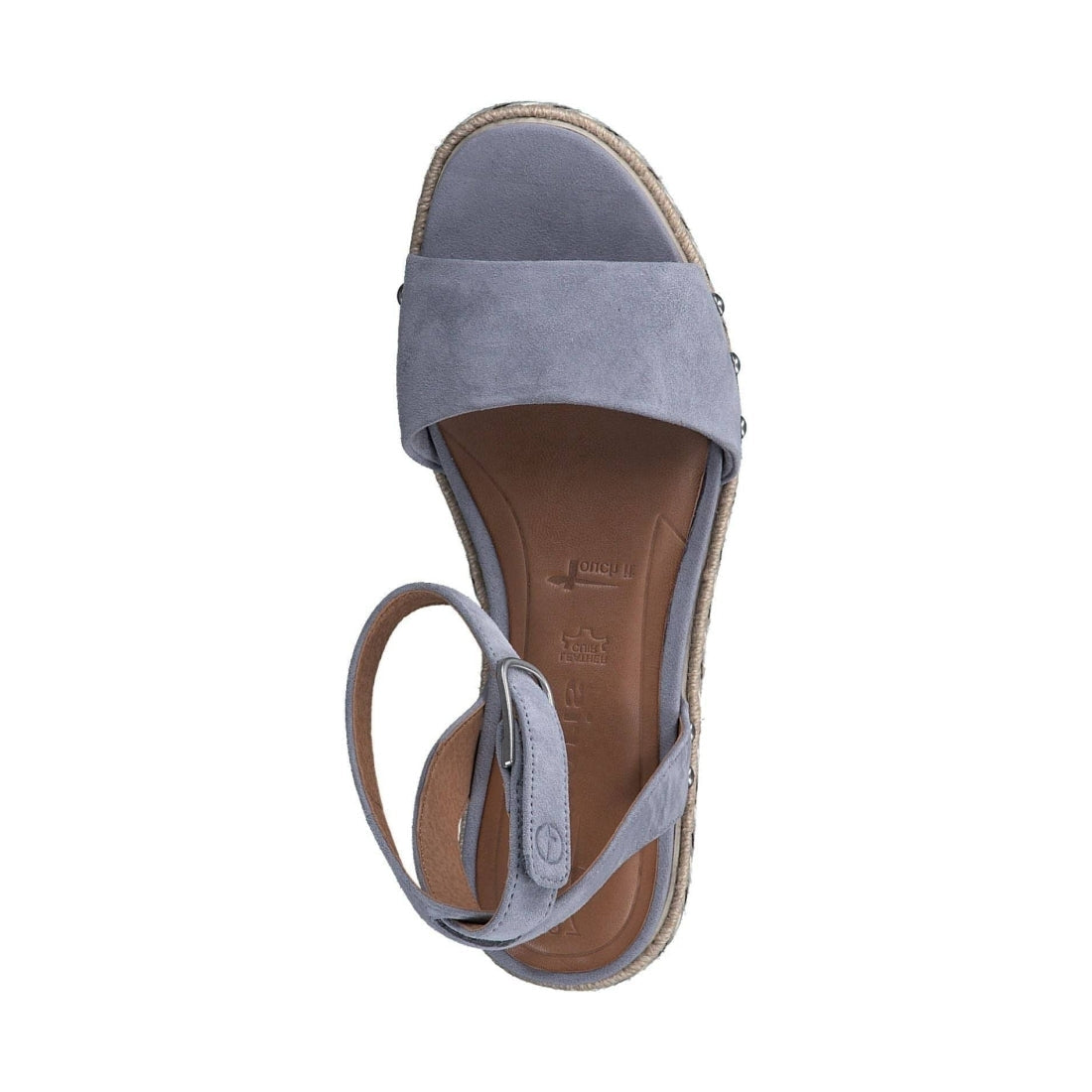 Tamaris womens light blue casual open sandals | Vilbury London