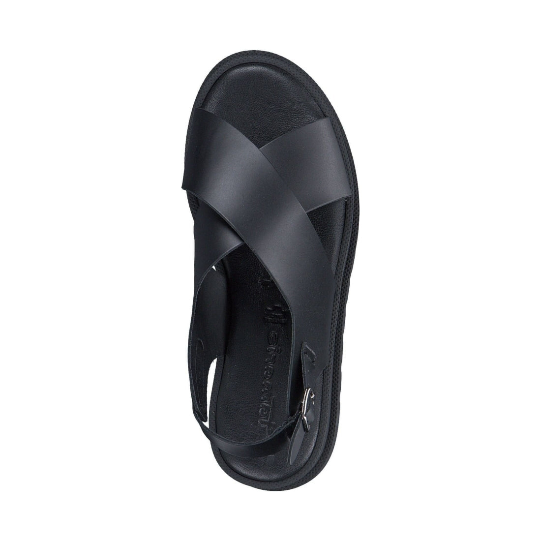 Tamaris womens black casual open sandals | Vilbury London