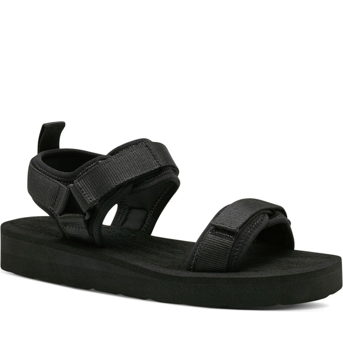 Tamaris womens black casual open sandals | Vilbury London