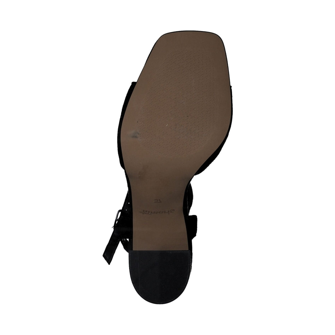 Tamaris womens black elegant open sandals | Vilbury London